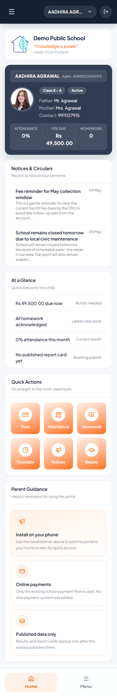 Eduforge mobile dashboard preview
